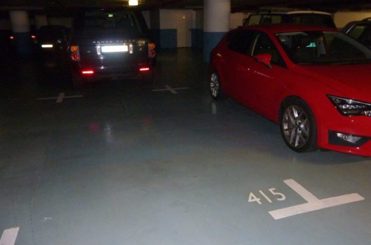 Car parking space beneath La Vie
